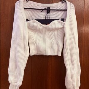 Women’s 2 piece outfits long sleeve and crop top chic sweater set